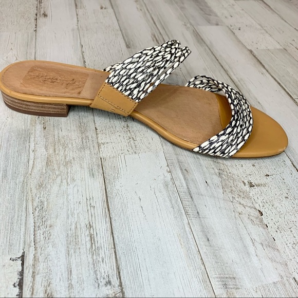Madewell Tan Sandal with Braided Black and White Straps - Picture 9 of 11